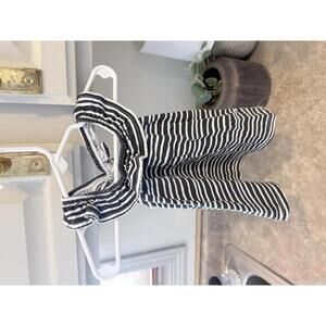 Cat & Jack Black and White Striped Dress 3-6M